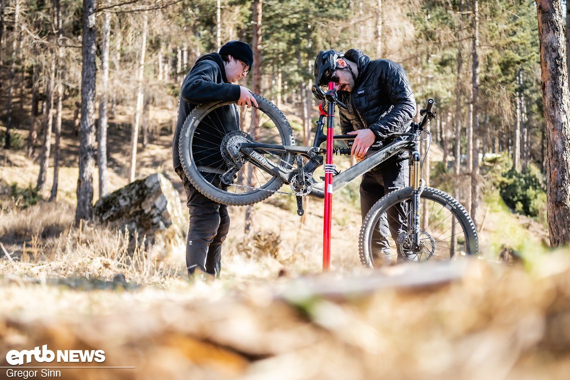 Vor den Runs stand natürlich das persönliche Setup bei jedem im Team an.