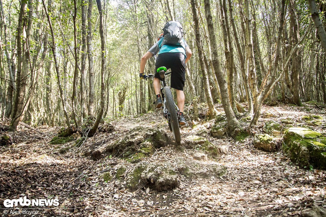 Roll through and give another burst of power, straighten the bike and keep going