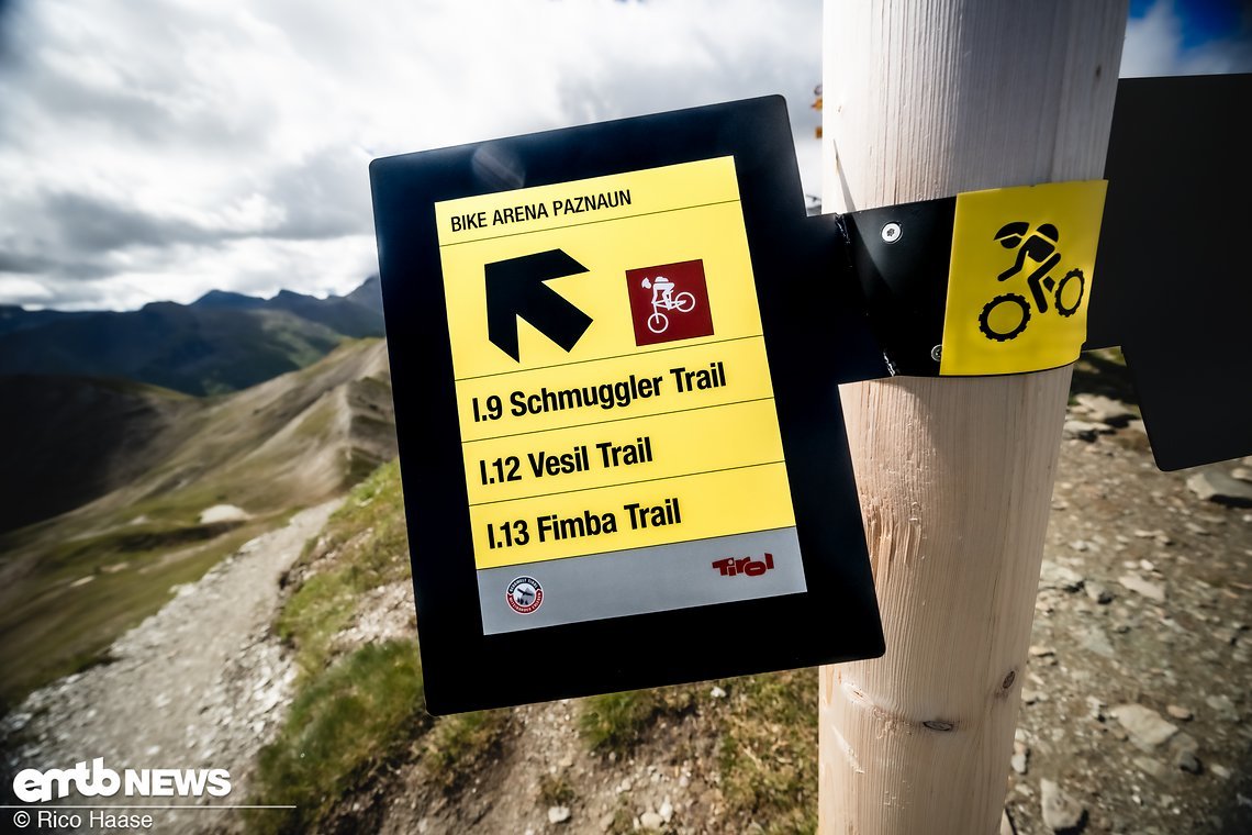 Die Trails sind gut ausgeschildert und ...