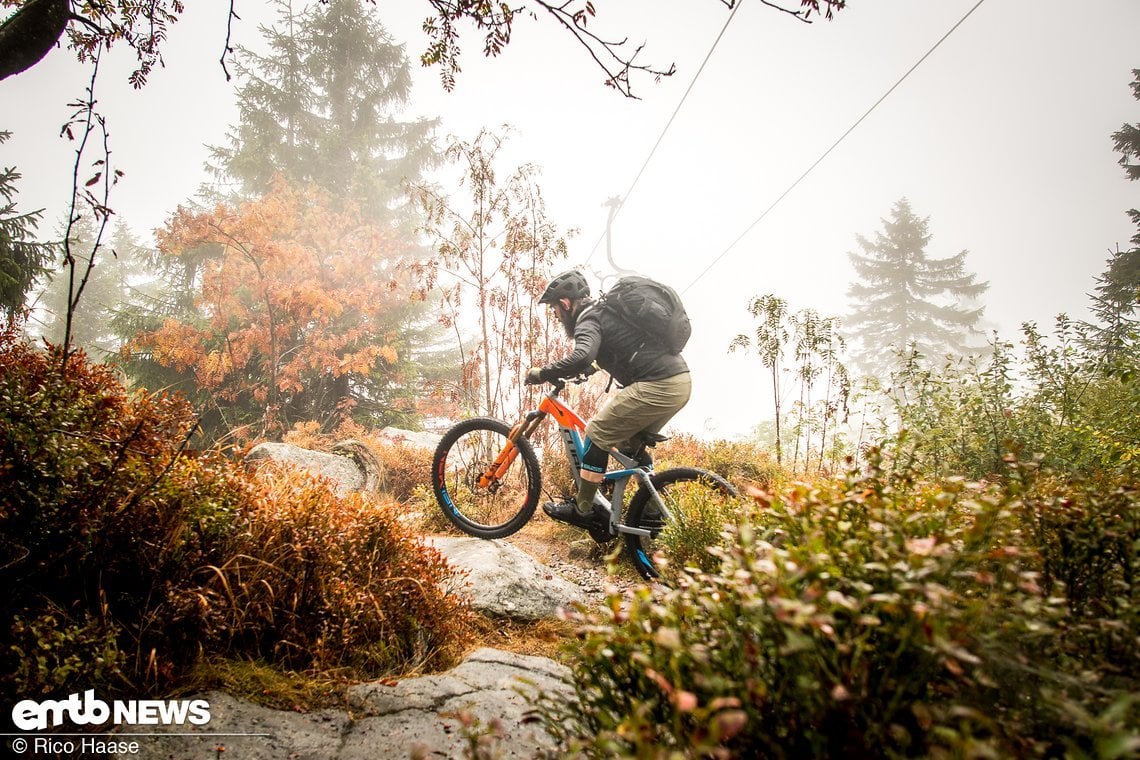 Wetter am Ochsenkopf: öfters nass, grau und neblig. Trails am Ochsenkopf: voll gut!