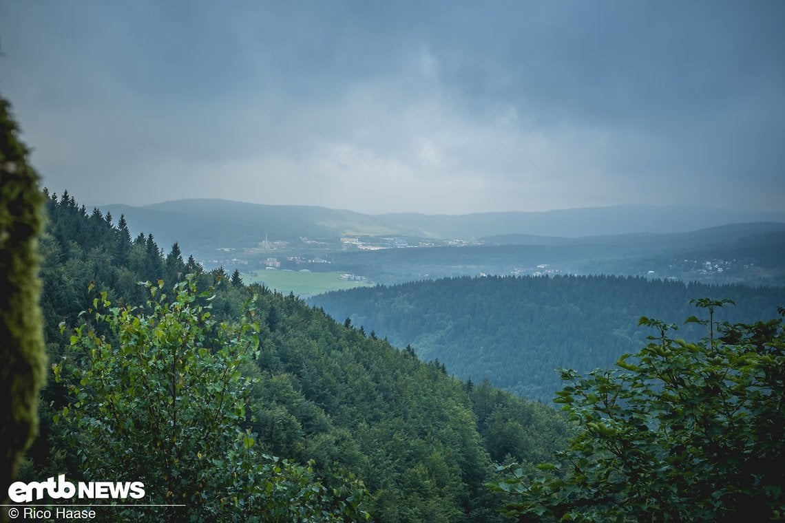 Trotz Regenwetter haben wir einen schönen Ausblick