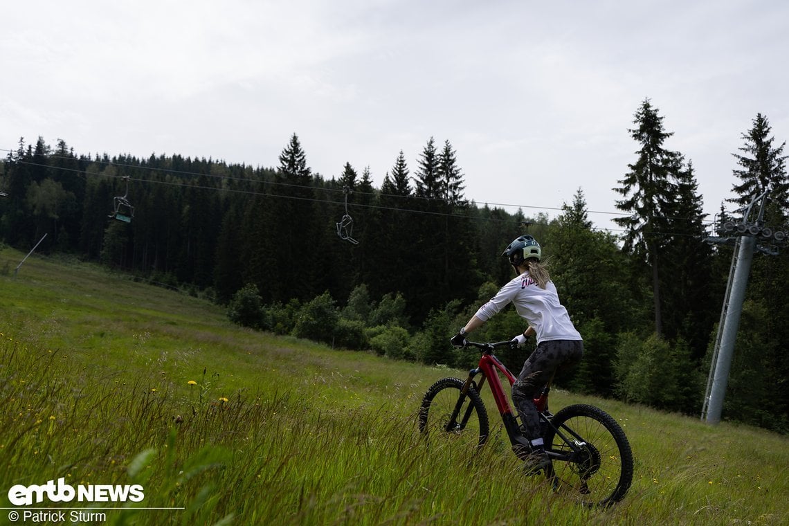 ... gemütlicher Feldweg, mit dem Centurion No Pogo SL R8000i geht's überall hinauf.