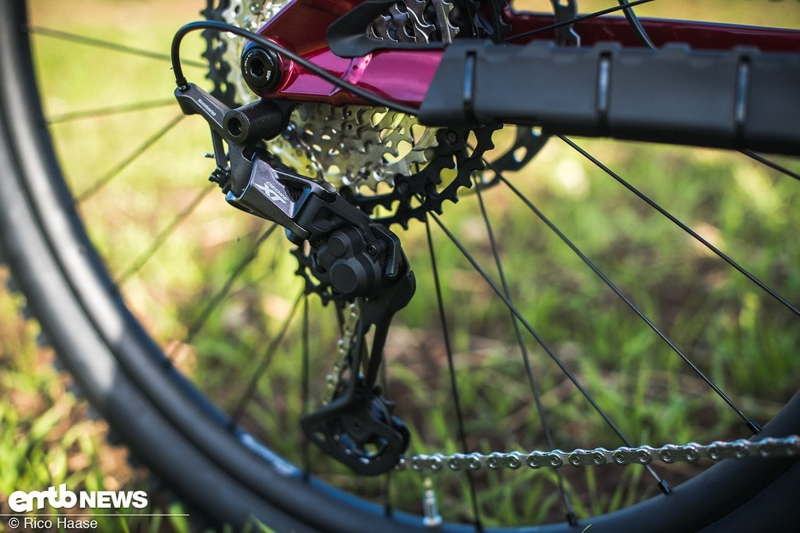 ... eine lupenreine Shimano XT-Schaltung.