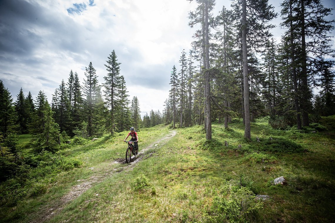 Trailporn: Schöne Landschaften gibt es in Flachau auch zu bestaunen. Das kann Natalie dann hinterher nachholen.