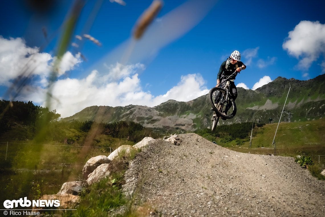 Die Strecken in diesem Bikepark sind gut gebaut und lassen sich spaßig fahren.