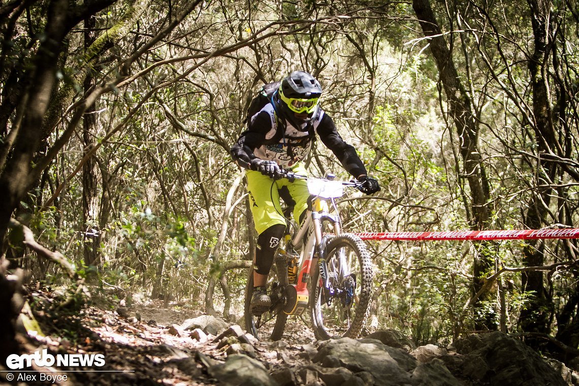 Daneil Englend, Gewinner der ehemaligen E-Bike-Kategorie bei der Toscana Enduro Serie.