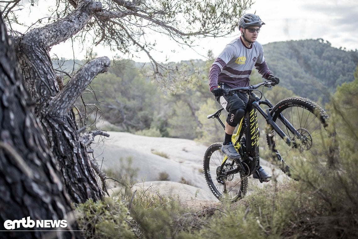 Extrem steile Uphills sind nicht die Spezialität des Canyon E-Bikes