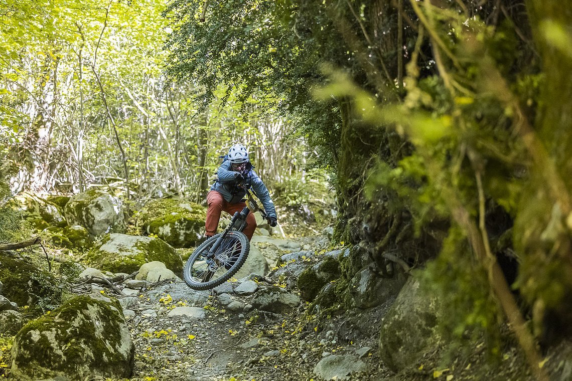 Wer am letzten Tag noch Kraft hatte, stylte über den Trail, während ...