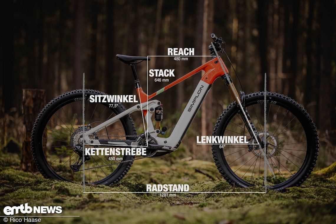 Simplon Rapcon e:CX mit Geometrieangaben in Rahmengrösse L.