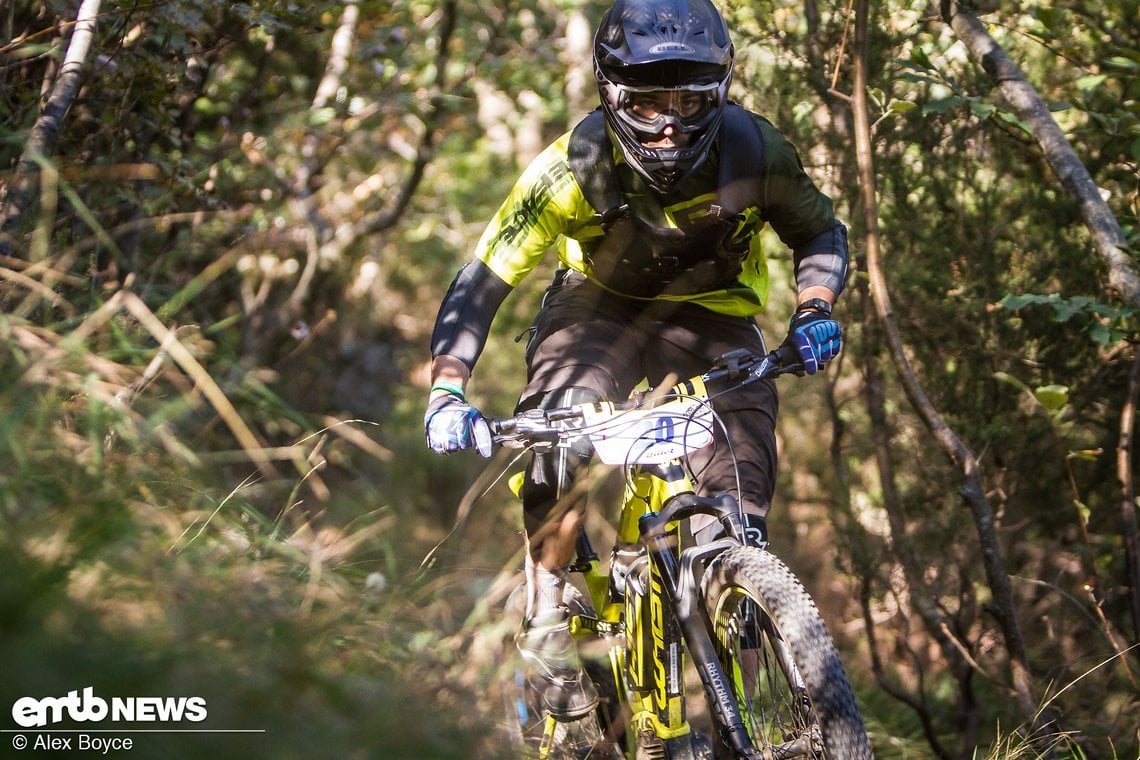 Andrea Tissioni trat ordentlich rein und war auch auf den Anstiegen locker über 25 km/h.