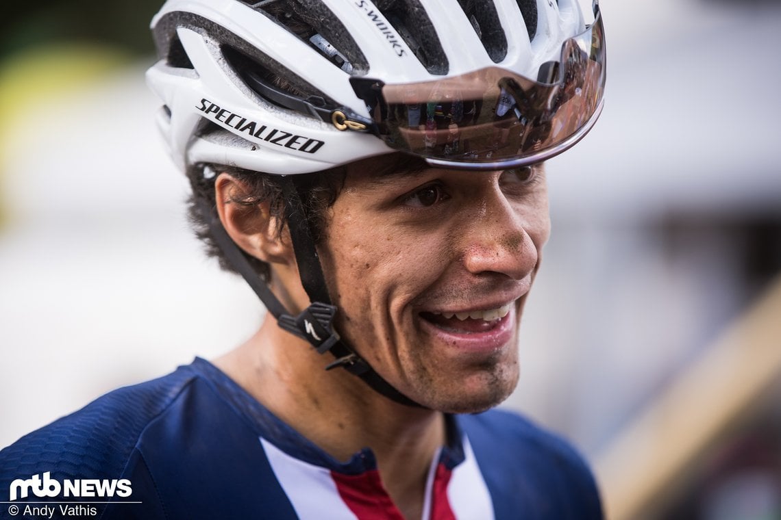 Christopher Blevins, der Sieger im Short Track am Vortag, gab alles und sicherte sich Bronze.