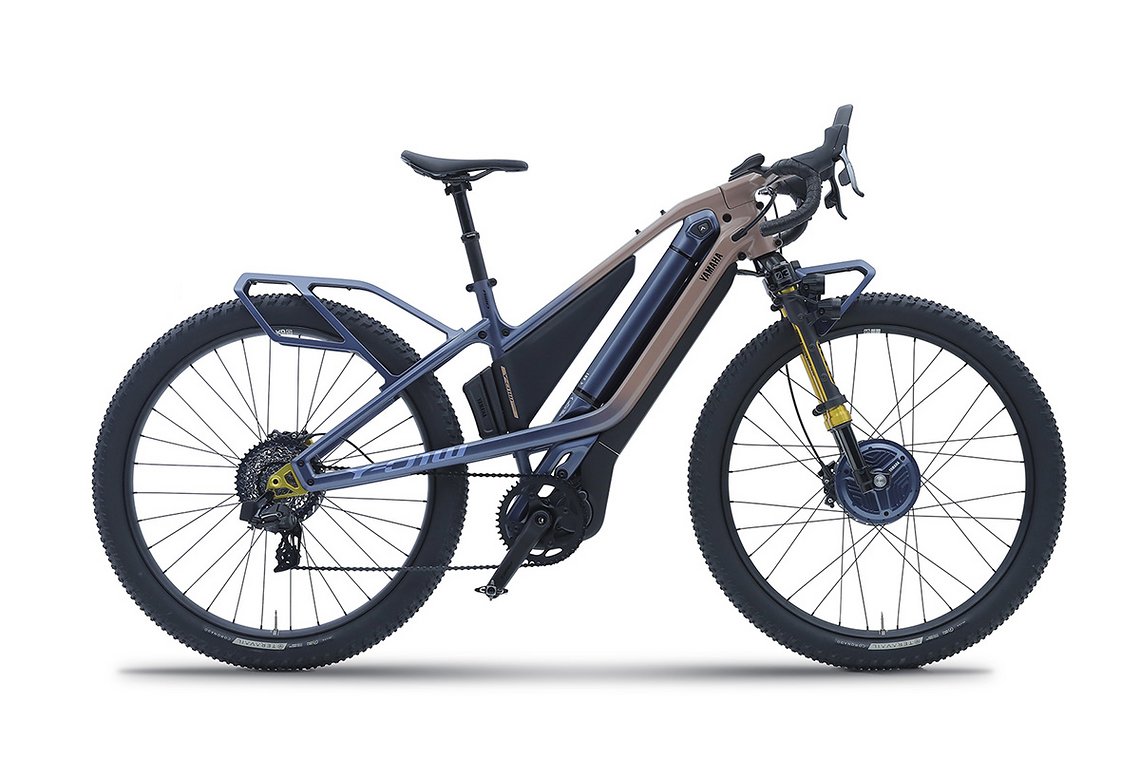 Yamaha Y-01W AWD – ein Reise-E-Bike, bei dem beide Laufräder angetrieben werden.