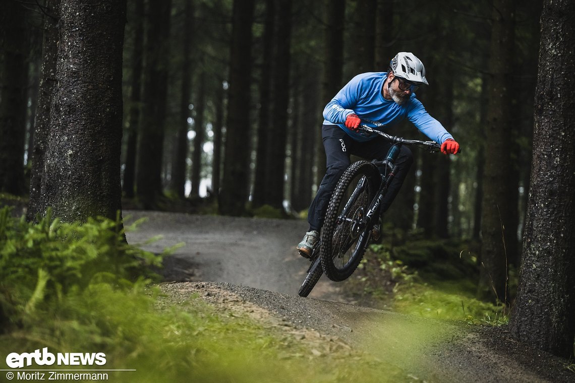 Die gebauten Trails waren super flowig und ...