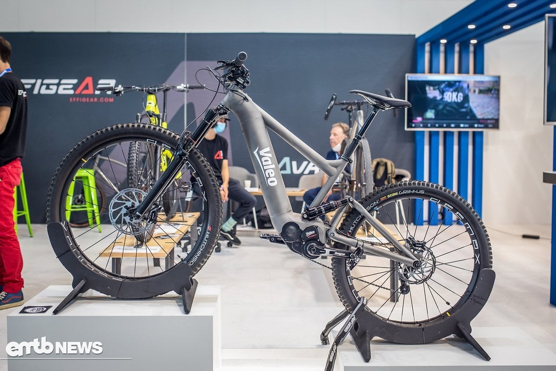 Auch ein Konzeptbike mit weniger Federweg wurde am Valeo-Stand gezeigt.