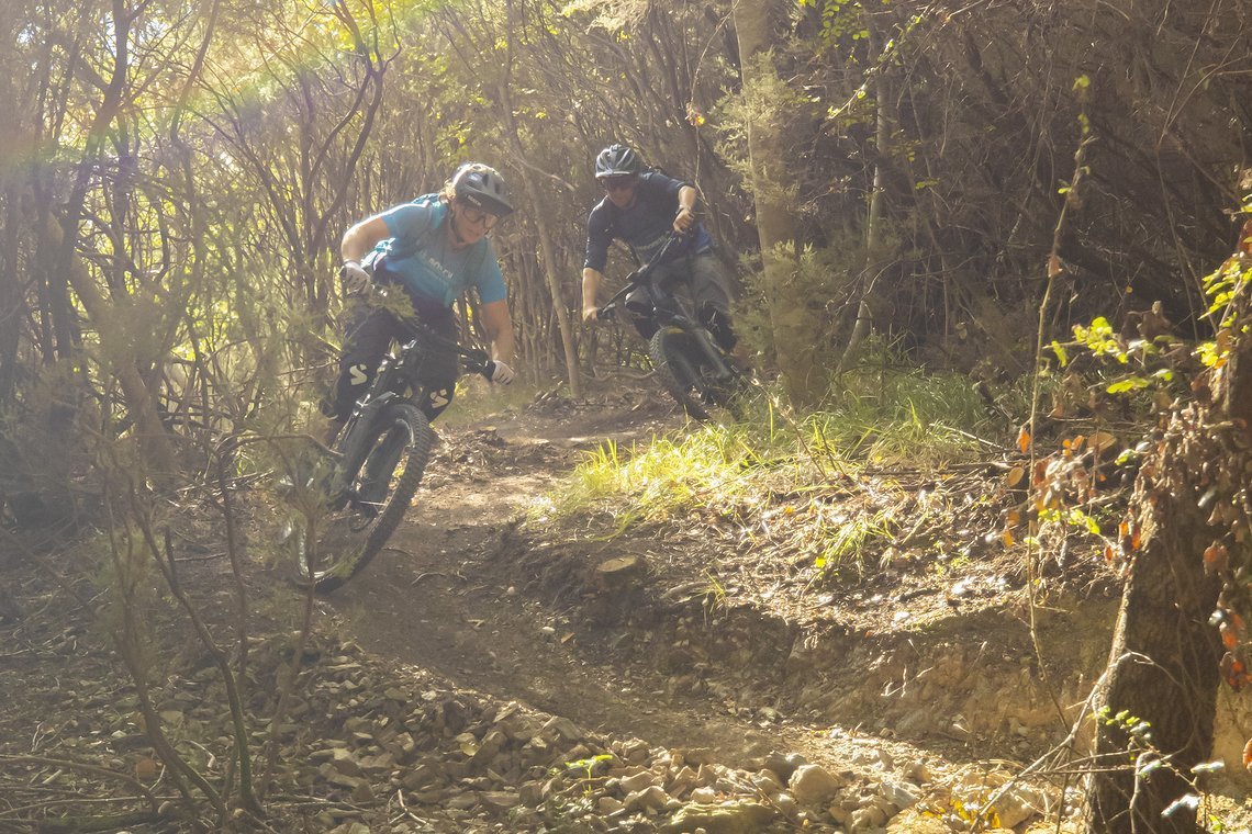 Die Trails variieren von flowig ...