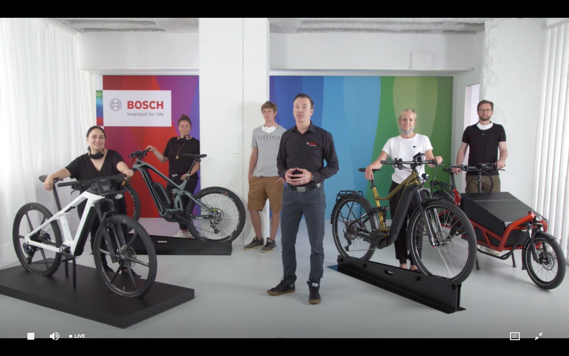 Claus Fleischer, CEO Bosch eBike Systems, präsentiert mit seinem Team die Bosch-Neuheiten während der virtuellen Bosch Sneak Preview 2020