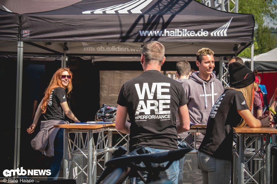 Gute Stimmung am Stand von Haibike