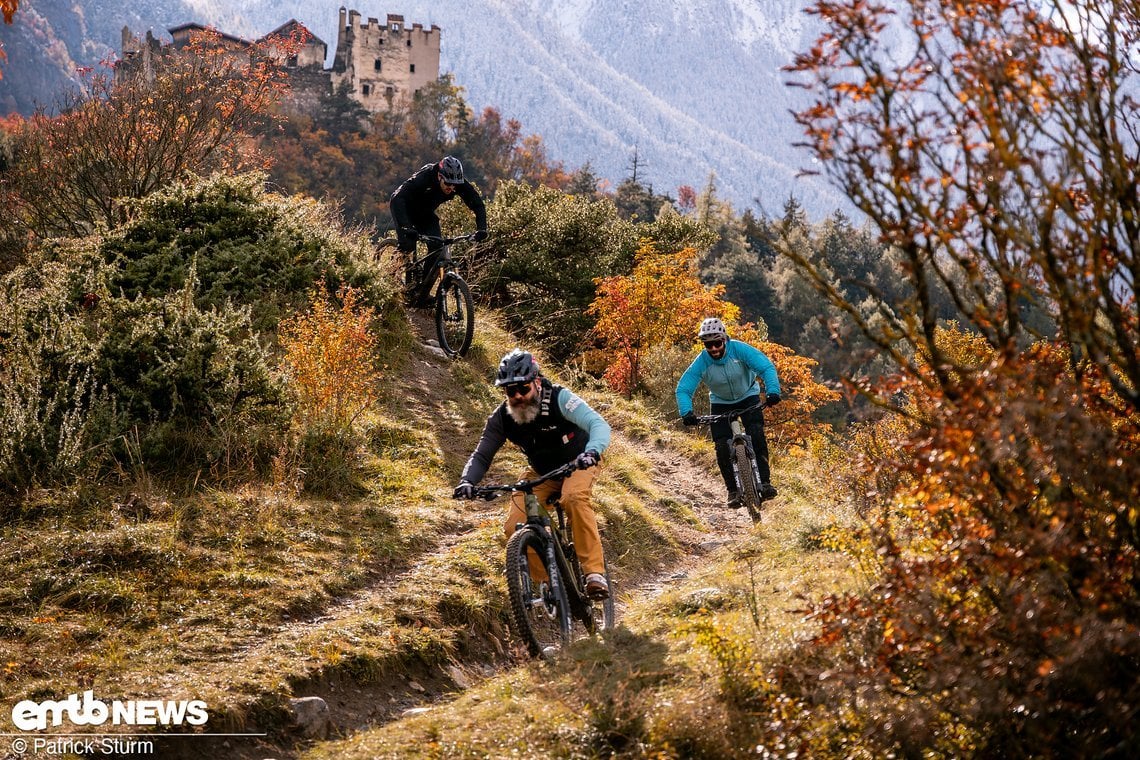 Alle Testbikes werden von jedem Tester mehrfach auf unterschiedlichen Trails gefahren.