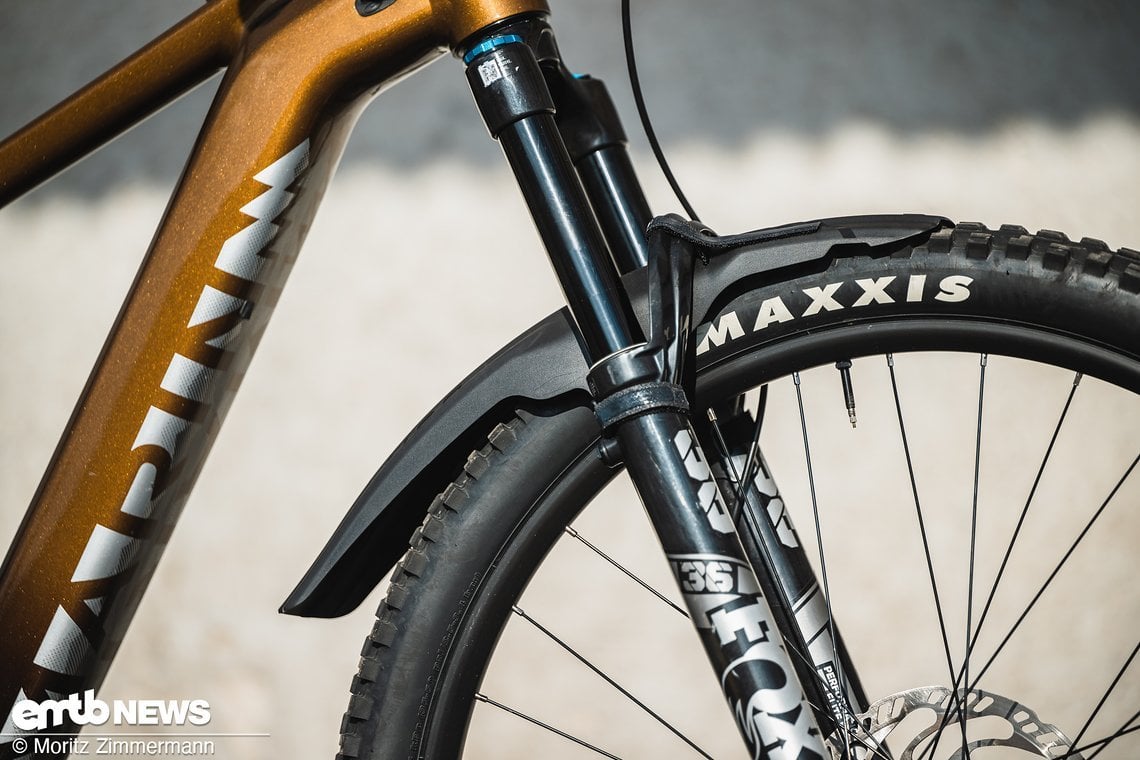 Die letztjährige Fox 36 Performance Elite mit Grip-X-Kartusche und 150-mm-Federweg …