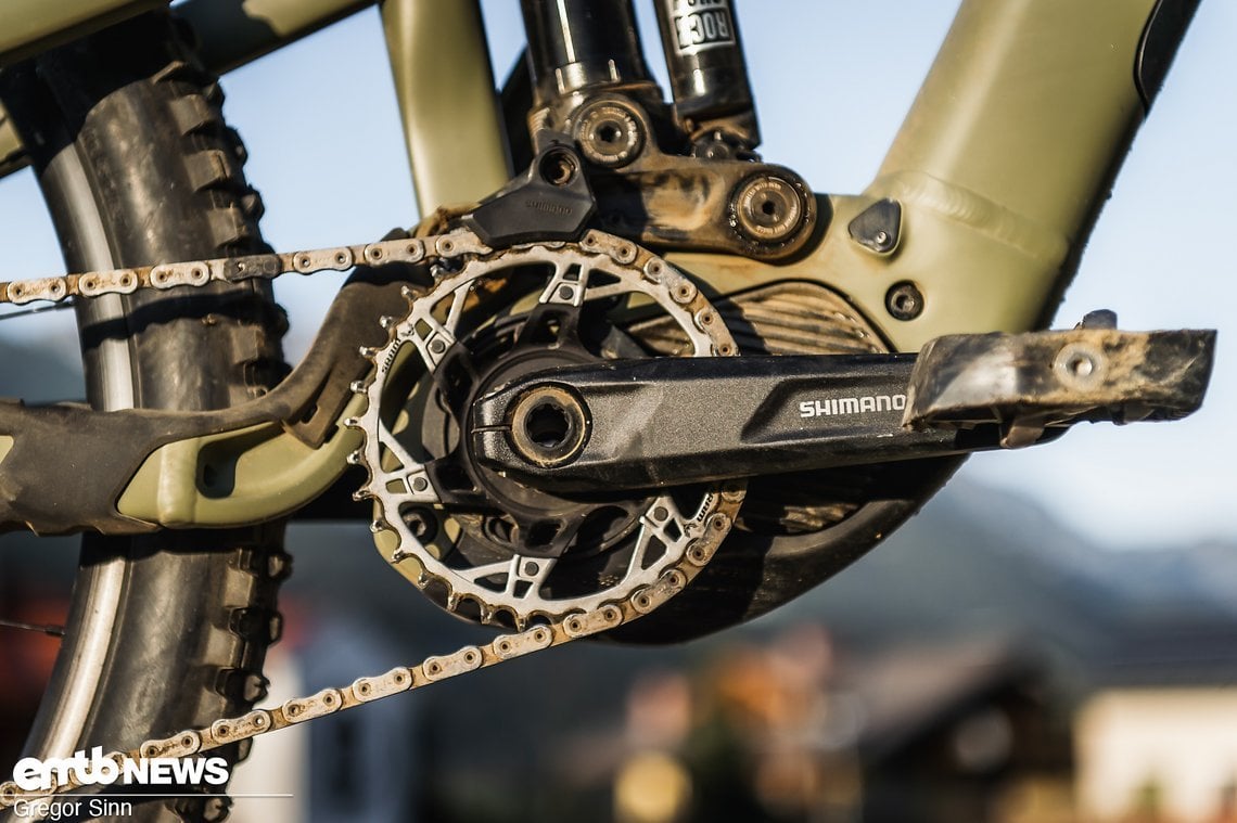 Das Propain Ekano 2 AL wird vom Shimano EP801 angetrieben …