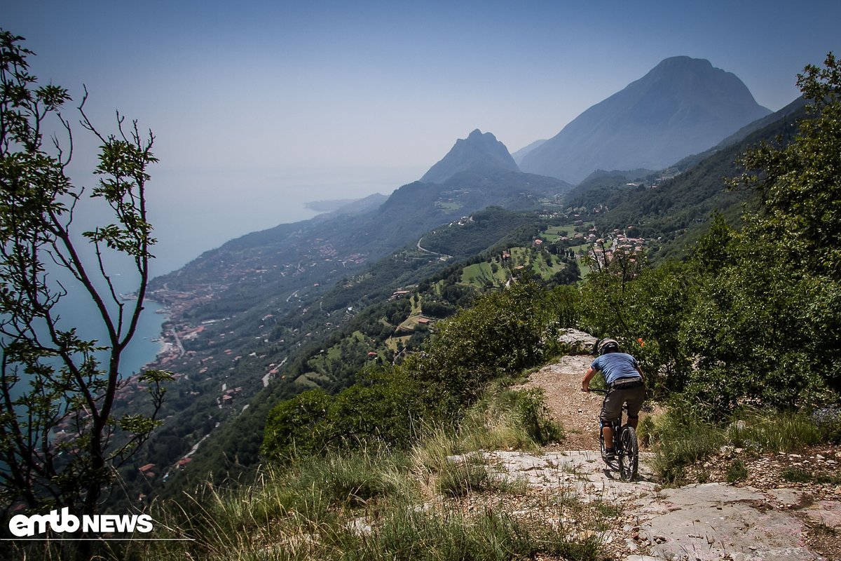 Die Trails am Gardasee sind teilweise sehr anspruchsvoll Die Trails am Gardasee sind teilweise sehr anspruchsvoll