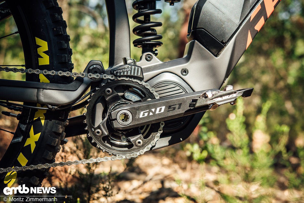 Im Ghost SL AMR X arbeitet der Shimano Steps E8000-Motor Im Ghost SL AMR X arbeitet der Shimano Steps E8000-Motor