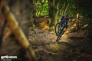 Mit dem Scott Ransom eRide kann man auch auf dem Trail jede Menge Eisdielentricks raushauen