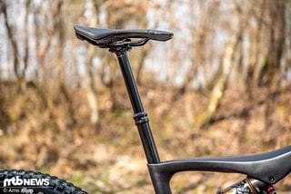 Die Race Face Aeffect-Variostütze fällt mit nur 150 mm Verstellweg leider ziemlich kurz aus.