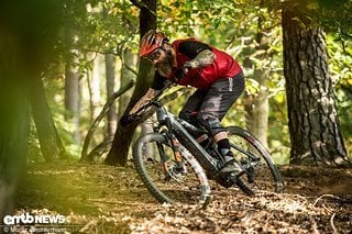 Auf dem Trail fühlt sich dieses E-Mountainbike wohl