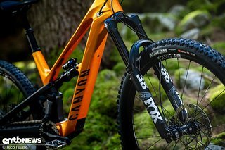 Canyon verbaut hier eine 38er von Fox. Canyon verbaut hier eine 38er von Fox.