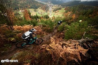 Hier ist eine präzise Linienwahl auf dem Trail erforderlich.