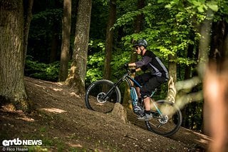 Um steile Rampen zu erklimmen ist Gewichtsverlagerung gefragt