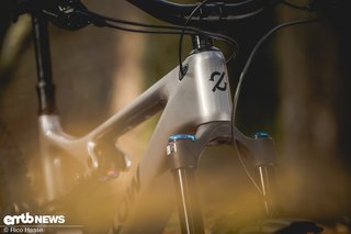 Die Leitungsführung des Amflow PL Carbon ist oberhalb des Akkus gesichert.