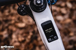 Im Oberrohr sitzt das Bosch Kiox 400C-Display.