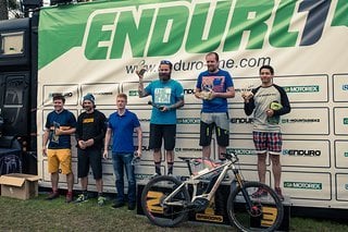 Das Podium der eBike-Wertung am Ochsenkopf: