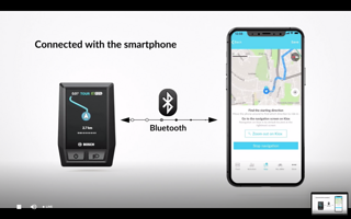 Das Kiox-Display kann via Bluetooth mit dem Smartphone verbunden werden und die Navigation anzeigen