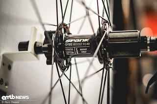 Die 12x148mm Nabe wird standardmäßig mit Shimano Freilauf ausgeliefert