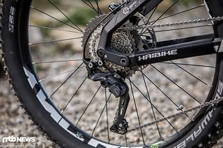 Haibike setzt beim XDURO AllMtn 7.0 auf ein Shimano XT Schaltwerk