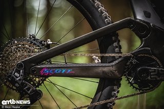 Die Kettenstreben des Scott Voltage eRide messen über alle Größen lange 455 mm