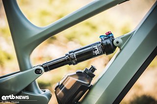 Der Fox Float DPS Performance Elite reguliert das Heck mit 145 mm Federweg.