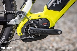 Der Bosch-Motor mit Kettenumlenkung am XDURO AllMtn 7.0