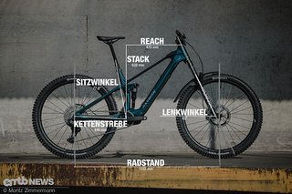 Raymon Airok Ultra mit Geometrieangaben in Rahmengröße L.