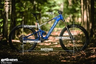 Mondraker Neat RR SL mit Geometrieangaben in Rahmengröße L.