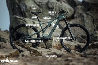 Specialized Levo SL mit Geometriedaten in Rahmengröße L