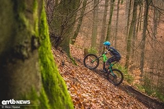 Steile Uphills erfordern viel Druck auf dem Vorderrad