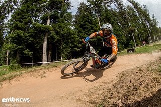 Rico Haase – am Vortag vollkommen ohne Zeit – preschte am Sonntag beim Dualslalom auf Platz 2