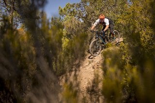 Das Focus Jam² spricht gut an und ist ausreichend stabil, um flache wie auch steile Trails unter die Stollen zu nehmen