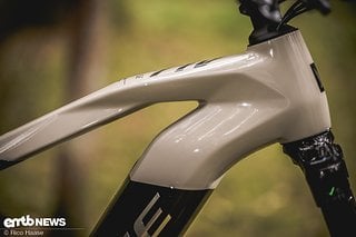 Die Formensprache und das Design des Carbonrahmens ist typisch für Haibike.