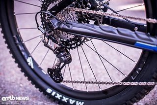 Die 12 Gänge werden bequem mit Shimano XTR gewechselt