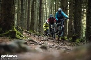 Auf dem Trail schlagen Light-E-MTBs die Brücke zum motorlosen Pendant